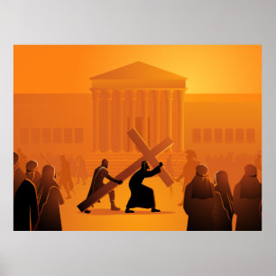 Way of the Cross 2nd Station Poster