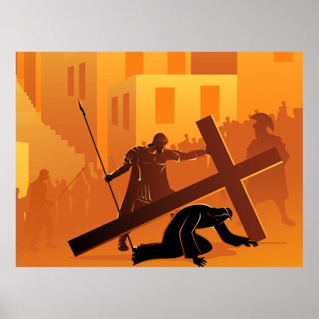 Way of the Cross 7th Station Poster (Front)