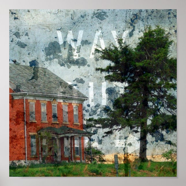 Way Out There Small Square Poster (Front)