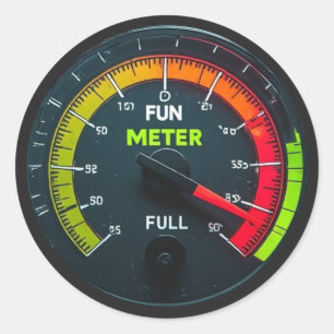 Way Too Much Fun Metre Classic Round Sticker