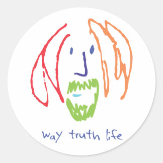 way truth life classic round sticker