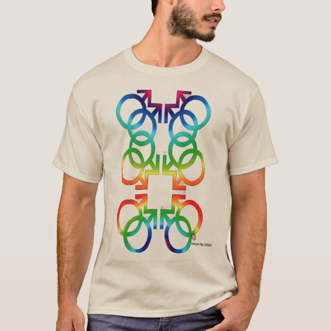 WAyCOOL FULL RAINBOW GRADIENT FILL T-Shirt (Front)