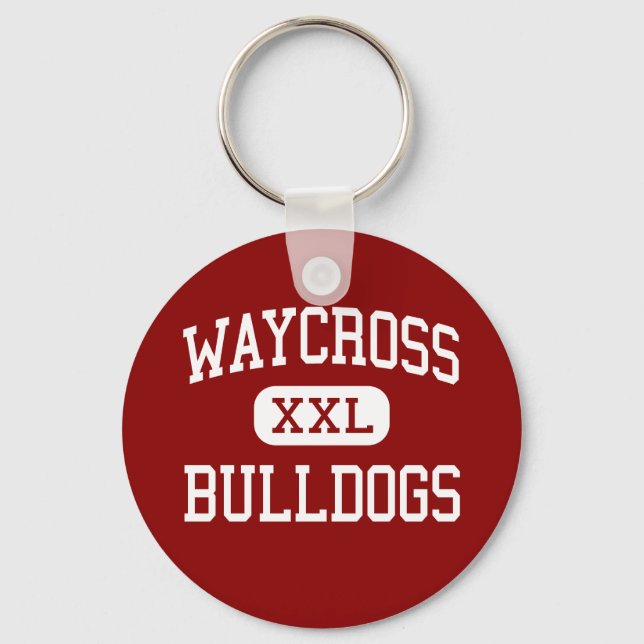 Waycross - Bulldogs - Middle - Waycross Georgia Key Ring (Front)