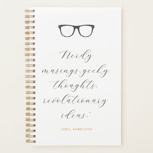 Wayfarer Glasses Script Quote Personalised Planner