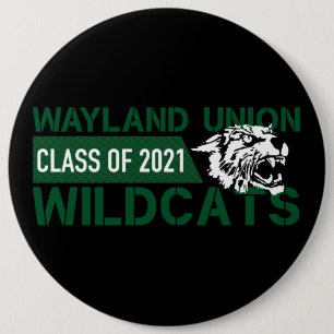 Wayland Union Wildcats #3 6 Cm Round Badge