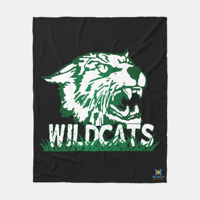 Wayland Union Wildcats #4 Fleece Blanket (Front)