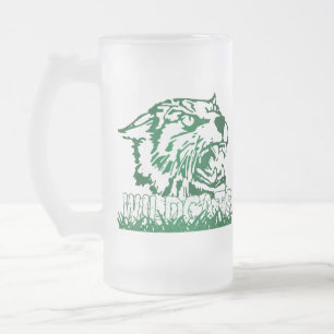 Wayland Union Wildcats #4 Frosted Glass Beer Mug