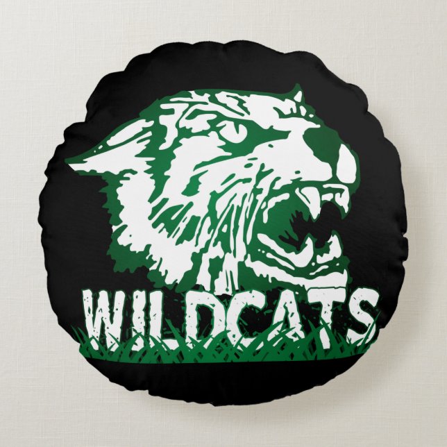 Wayland Union Wildcats #4 Round Cushion (Front)