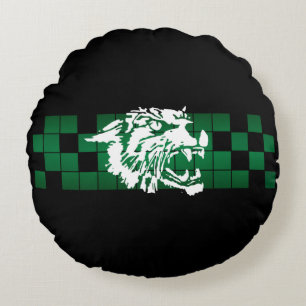 Wayland Union Wildcats #5 Round Cushion