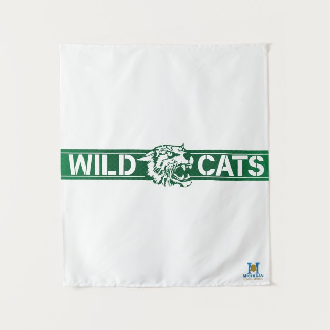 Wayland Union Wildcats #8 Tapestry (Front)