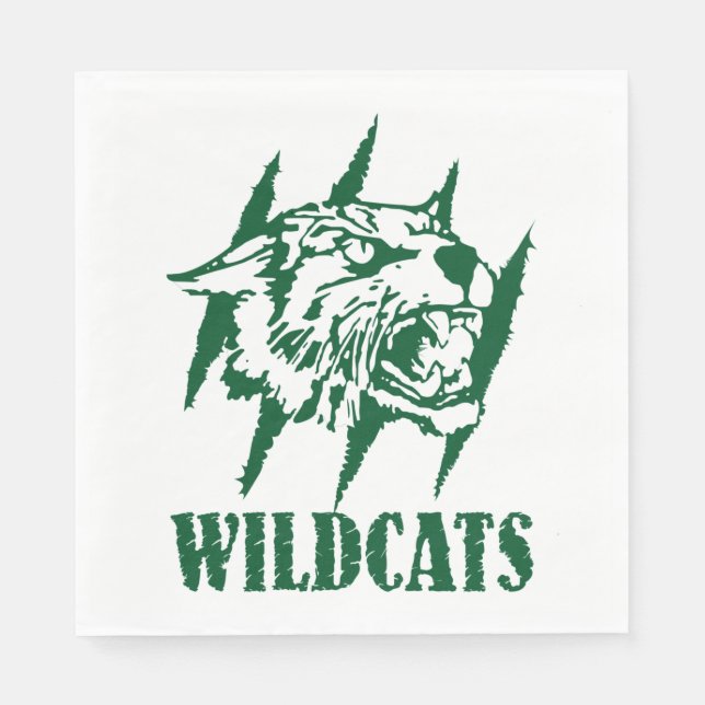 Wayland Union Wildcats #9 Napkin (Front)