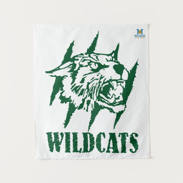 Wayland Union Wildcats #9 Tapestry (Front)