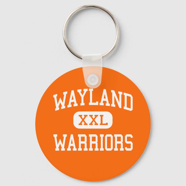 Wayland - Warriors - High - Wayland Massachusetts Key Ring (Front)