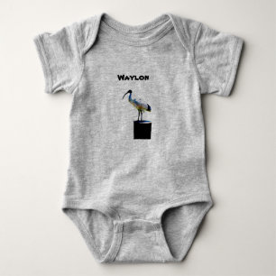 Waylon Name With Bin Chicken, Baby Bodysuit