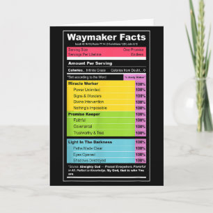 Waymaker Facts Christian Tee _ Faith Nutrition Lab Card