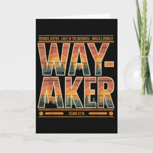 Waymaker Promise Keeper Miracle Worker God Christi Card