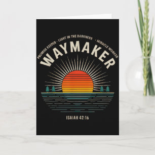Waymaker Promise Keeper Miracle Worker God Christi Card