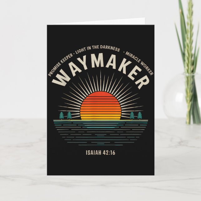 Waymaker Promise Keeper Miracle Worker God Christi Card (Front)