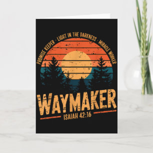 Waymaker Promise Keeper Miracle Worker God Christi Card