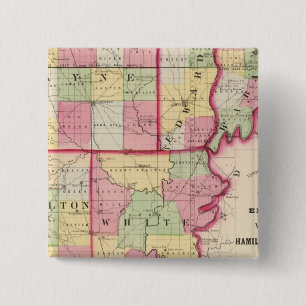 Wayne, Edwards, Wabash, Hamilton, White counties 15 Cm Square Badge