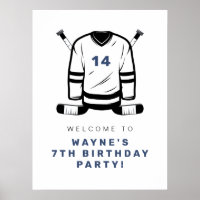 WAYNE Hockey Player SportS Boy Birthday Welcome