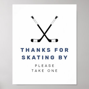 WAYNE Hockey Sport Themed Birthday Favours Poster