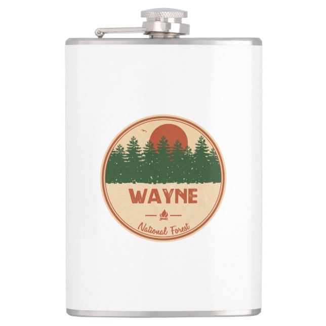 Wayne National Forest Hip Flask (Front)
