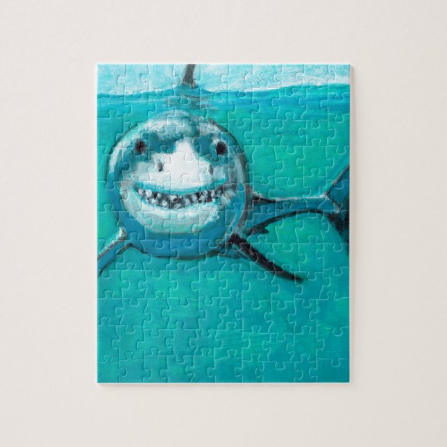 "Wayne" The Great White Shark Jigsaw Puzzle (Vertical)