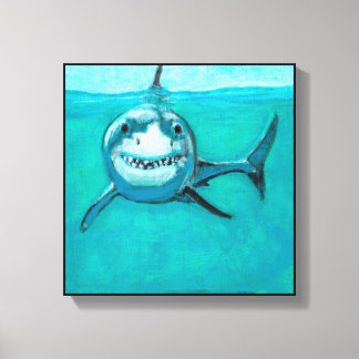 "Wayne" The Great White SharkThe great white shark Canvas Print
