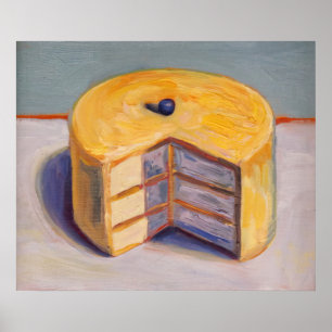 wayne thiebaud - lemon cake 1964 poster