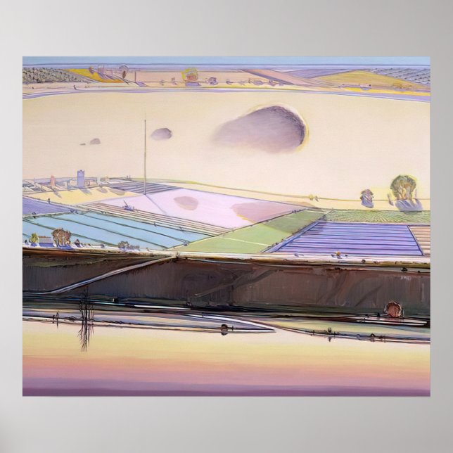 wayne thiebaud - river cloud 2002 poster (Front)