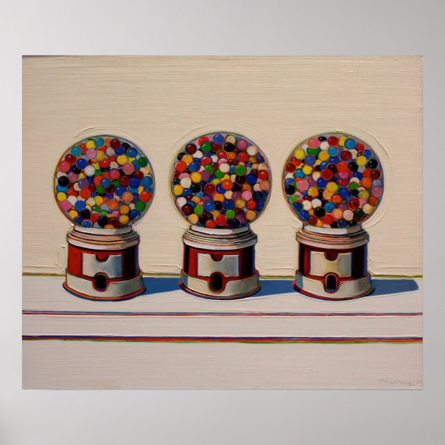 wayne thiebaud - three machines 1963 poster (Front)