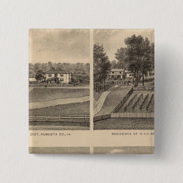 Waynesboro, Augusta County 15 Cm Square Badge (Front)