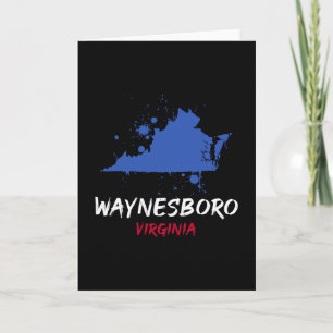 Waynesboro Virginia Va Paint Splatter Vacation Sou Card