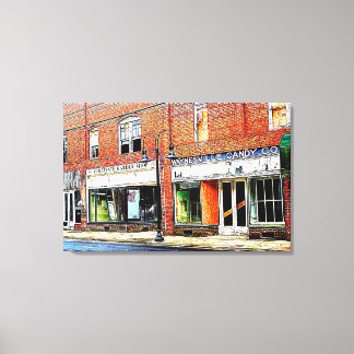 Waynesville Candy - Frog Level After Helene Canvas Print