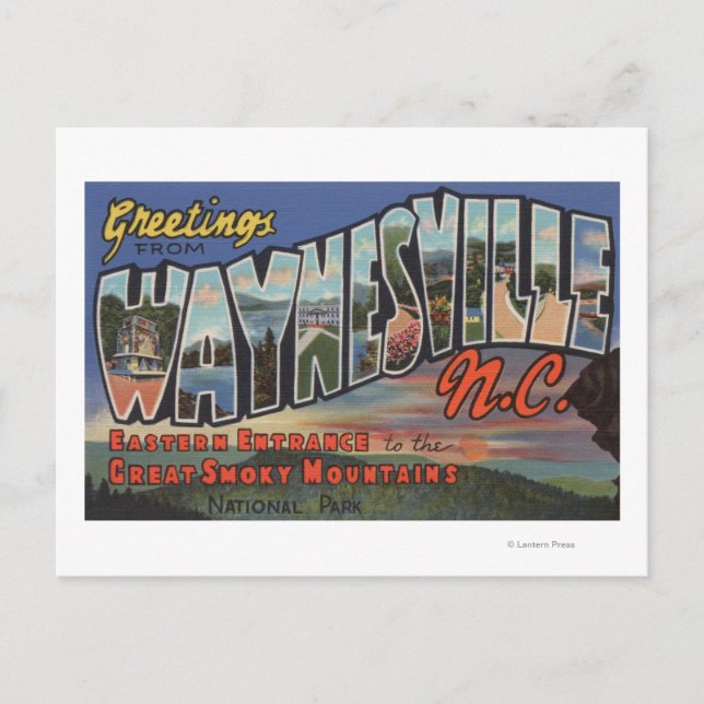 Waynesville, North Carolina - Large Letter Scene Postcard (Front)