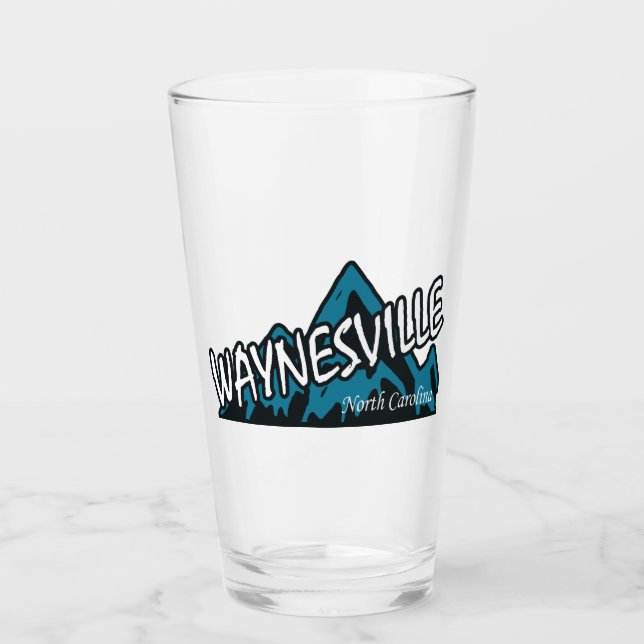 Waynesville North Carolina Mountains Glass (Front)