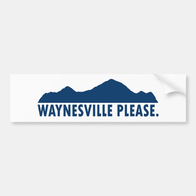 Waynesville North Carolina Please Bumper Sticker (Front)