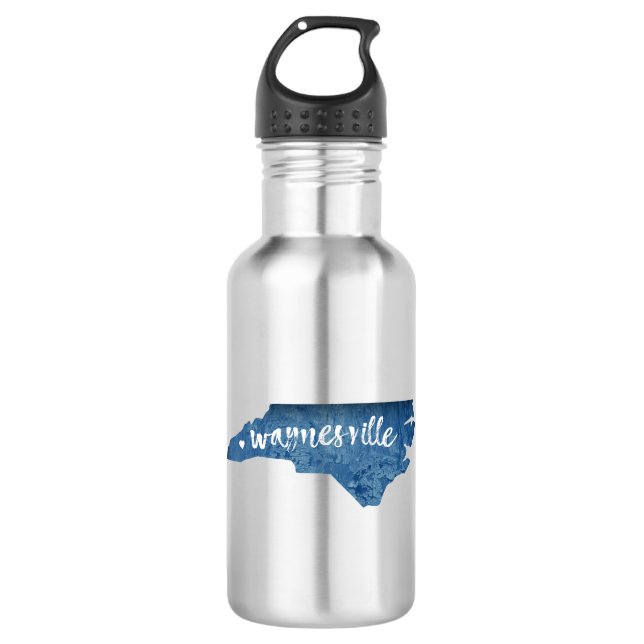 Waynesville North Carolina Wood Grain 532 Ml Water Bottle (Front)