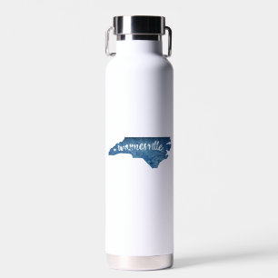 Waynesville North Carolina Wood Grain Water Bottle