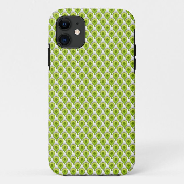 Waypoint Wallpaper - Green Case-Mate iPhone Case (Back)