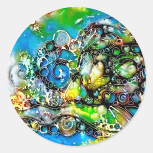 Ways Of Life - Neurographic Art 7 Classic Round Sticker