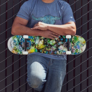 Ways Of Life - Neurographic Art 7 Skateboard