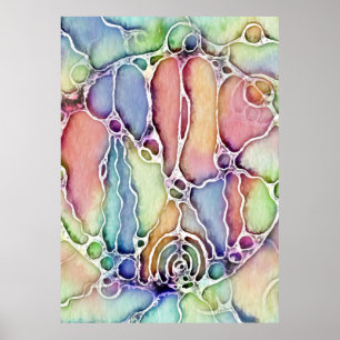 Ways Of Life - Neurographic Art Pattern 1 Poster