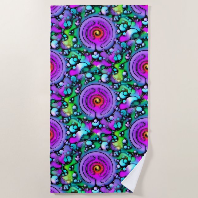 Ways Of Life - Neurographic Art Pattern 2 Beach Towel (Front)