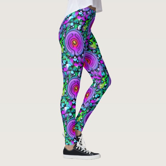 Ways Of Life - Neurographic Art Pattern 2 Leggings (Right)