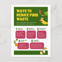 Ways To Reduce Food Waste Poster