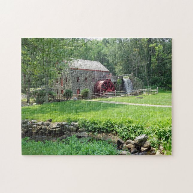 Wayside Grist Mill Sudbury MA Jigsaw Puzzle (Horizontal)