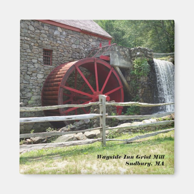 Wayside Inn Grist Mill, Sudbury MA Magnet (Front)