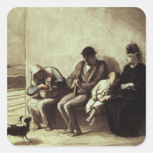 Wayside Railway Station Square Sticker